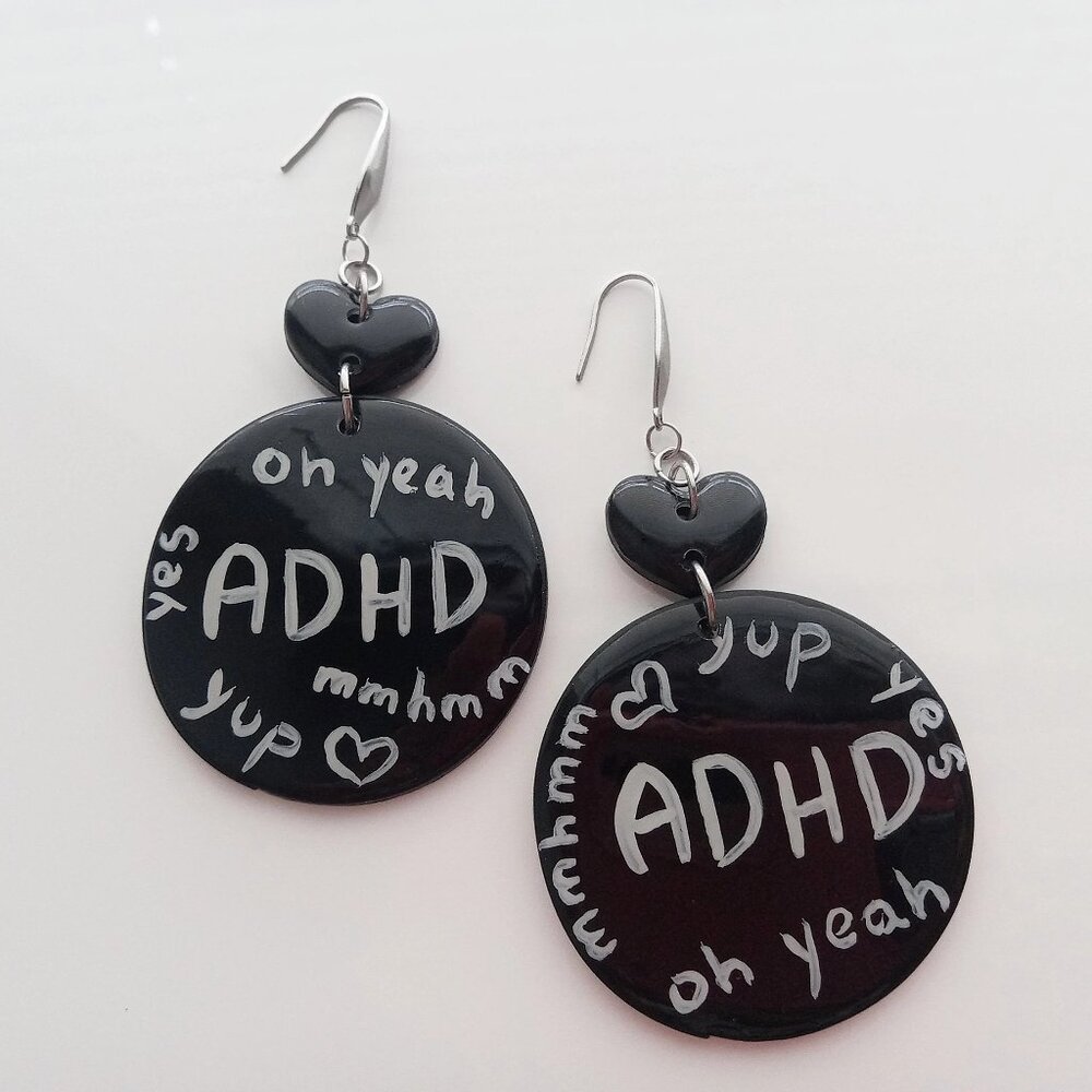 ADHD Awareness Earrings⎟ Handmade ⎟ Polymer Clay Earrings ⎟ Mental Health